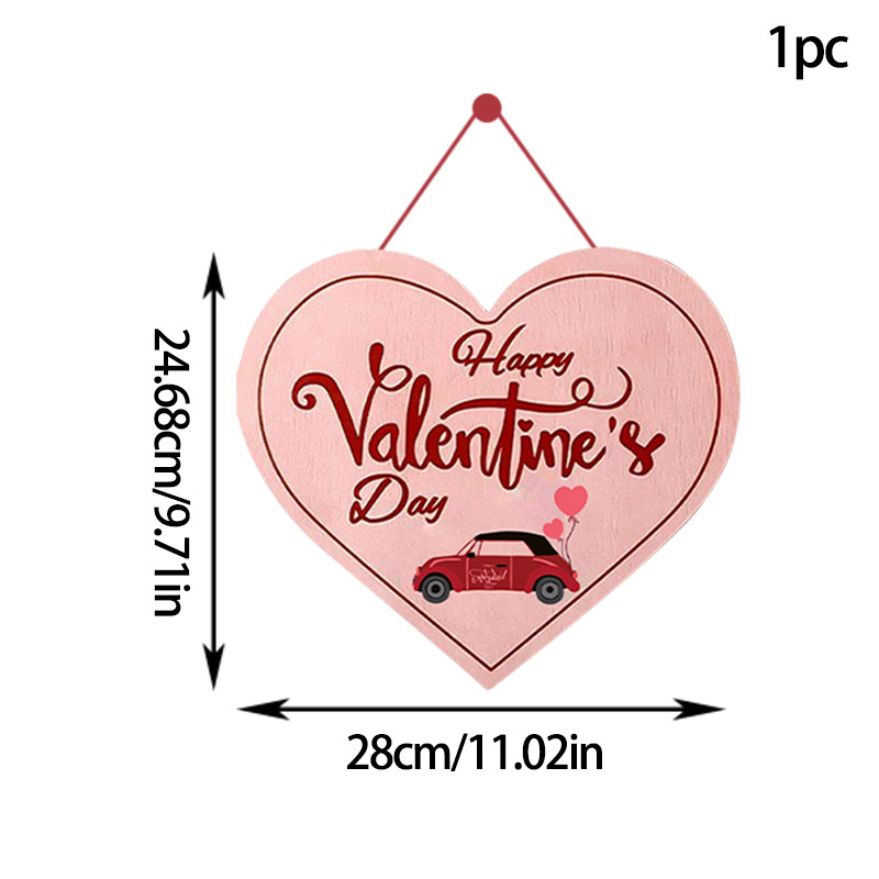 Valentinovo – banner za vrata s trakom, od kartona 300 gsm, za kućnu dekoraciju