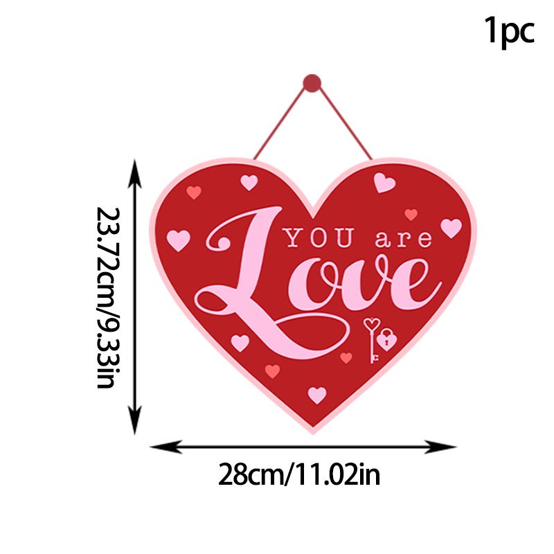 Valentinovo – banner za vrata s trakom, od kartona 300 gsm, za kućnu dekoraciju