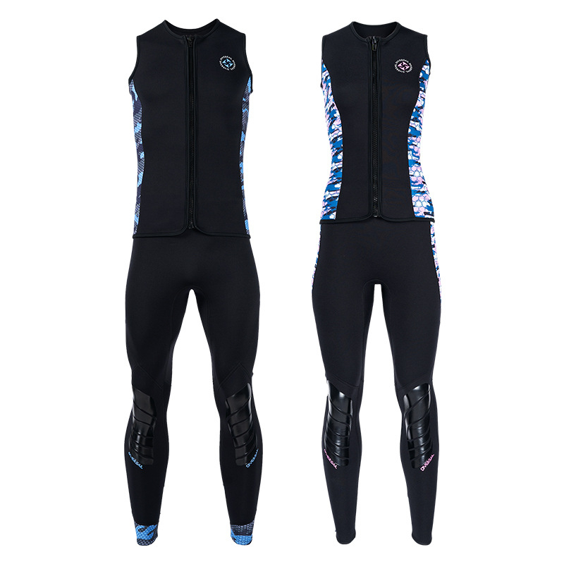 3 mm neopren prsluk s prednjim zatvaračem, 90% neopren, 10% nylon, zadržava toplinu, unisex za odrasle, pogodna za potapanje, snorkeling, plivanje i surfanje