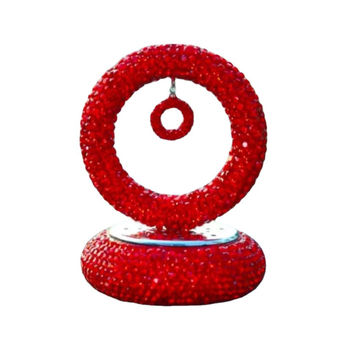 Suport auto pentru parfum cu cristale, stil desen animat, formă inimă dublă pentru consola centrală