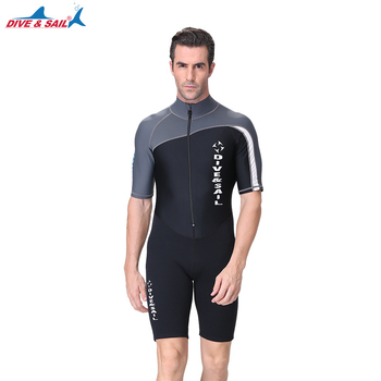 Jednodelni wetsuit – Lycra + Nylon, 1.5 mm, topao i zaštita od sunca za ronjenje, snorkeling i surfanje – DIVE&SAIL