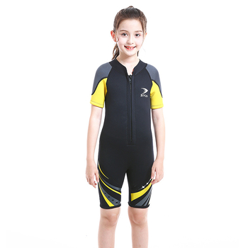 Dječji 2,5 mm neoprenski jednodelni wetsuit — topao, neoprensko-najlon smjesa, za sve sezone, za djevojčice