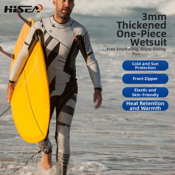 HISEA neoprenski kombinezon, unisex, dugi rukavi, jednodijelni, za ronjenje, snorkeling i surfanje, topao za sve sezone