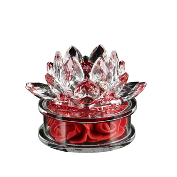 Δοχείο αρωματισμού αυτοκινήτου με βάση από κρύσταλλο λωτού, κρυστάλλινη χειροτεχνία, διακοσμητικό αρωματοθεραπείας — Μάρκα: Hanguan; Ιδιωτικό εμπορικό σήμα: Όχι