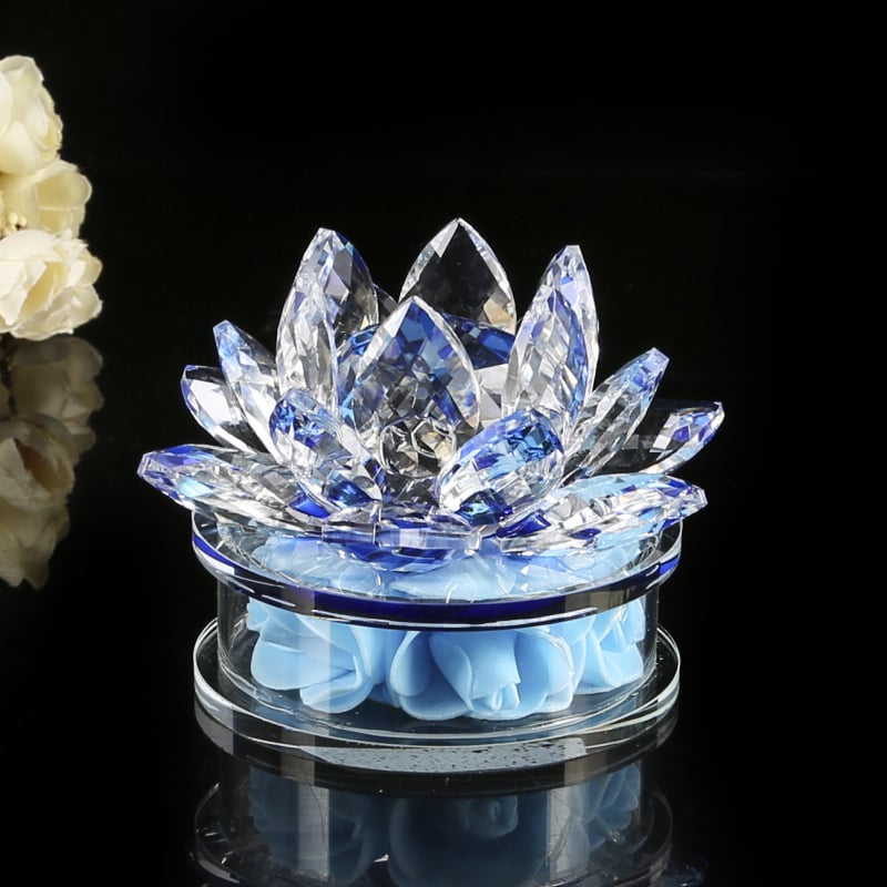 Δοχείο αρωματισμού αυτοκινήτου με βάση από κρύσταλλο λωτού, κρυστάλλινη χειροτεχνία, διακοσμητικό αρωματοθεραπείας — Μάρκα: Hanguan; Ιδιωτικό εμπορικό σήμα: Όχι