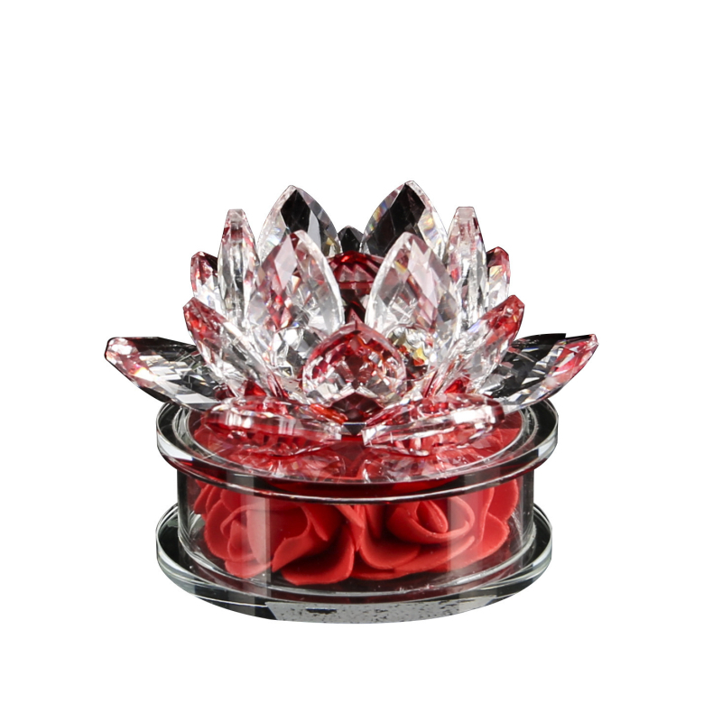 Δοχείο αρωματισμού αυτοκινήτου με βάση από κρύσταλλο λωτού, κρυστάλλινη χειροτεχνία, διακοσμητικό αρωματοθεραπείας — Μάρκα: Hanguan; Ιδιωτικό εμπορικό σήμα: Όχι