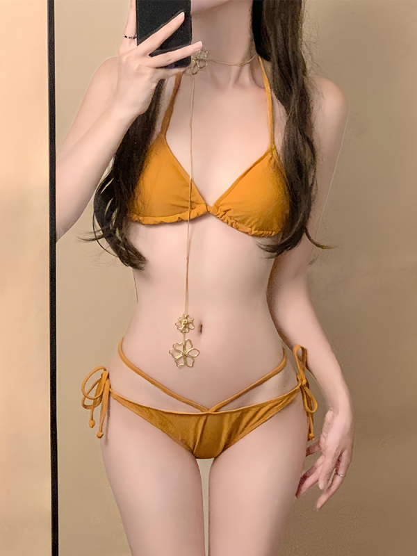 Set bikini din patru piese cu tricou de plajă, poliester-spandex, sutien cu burete, protecție solară
