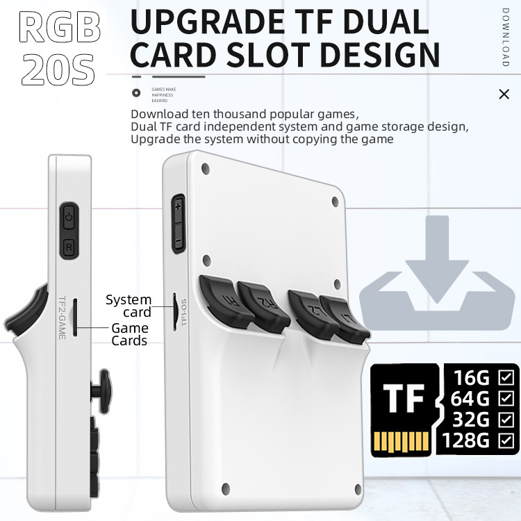 RPG ručna konzola s džojstikom, Open-Source DarkOS, 16GB memorije, USB sučelje, 3,5 mm zvuk