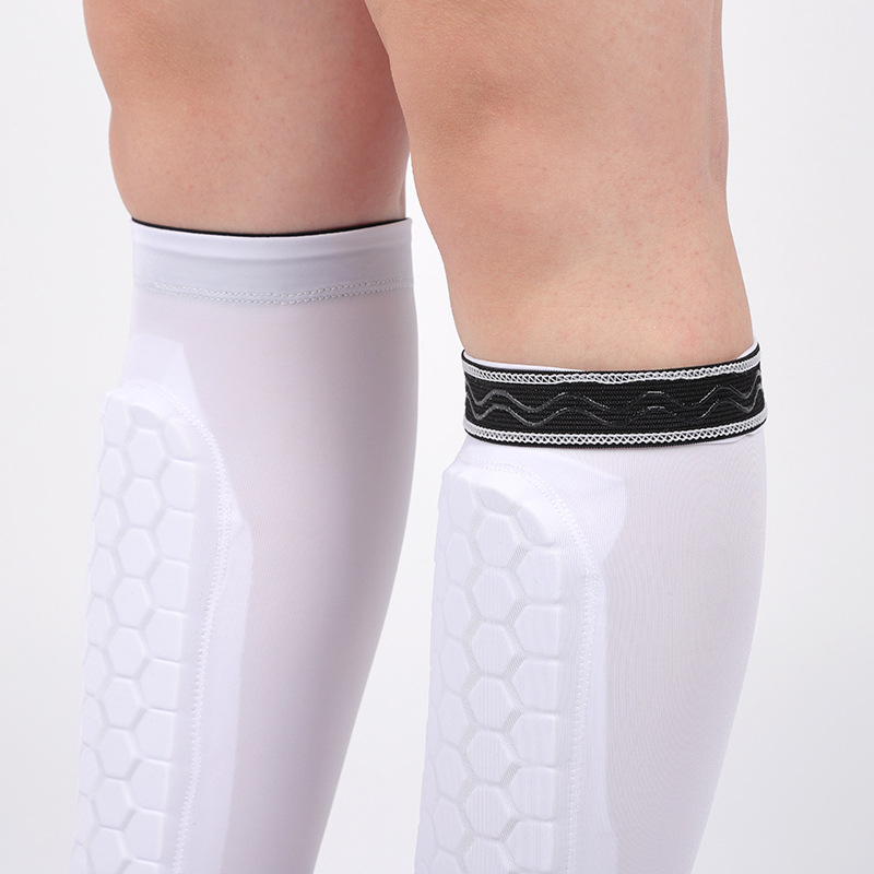 Мъжки комплект чорапи за пищял със фиксирани протектори – ударозащита за футбол и бадминтон, обновена защита