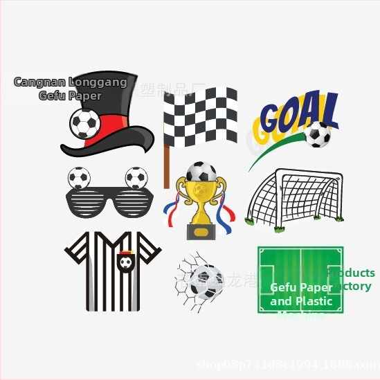 Fotorekvizity pre fanúšikov Majstrovstiev sveta vo futbale – papier, ručne vyrobené, typ rekvizít: Iné, 30 kusov