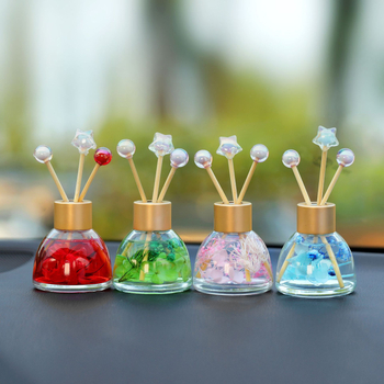 Pot autóillatosító üveg dísz – illóolajjal és szárított virágokkal a szagok eltávolítására és a belső dekorációhoz