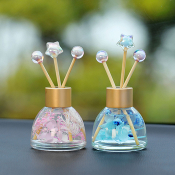 Pot autóillatosító üveg dísz – illóolajjal és szárított virágokkal a szagok eltávolítására és a belső dekorációhoz