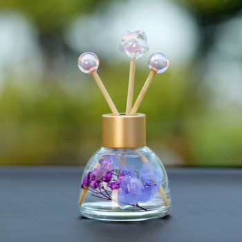 Pot autóillatosító üveg dísz – illóolajjal és szárított virágokkal a szagok eltávolítására és a belső dekorációhoz