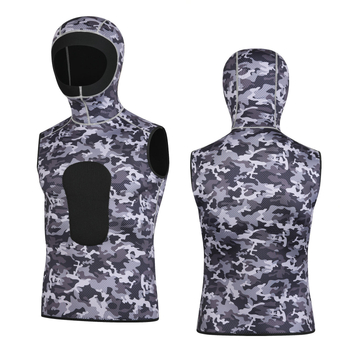3 mm kamuflažni kapuljačasti ronilački wetsuit, unisex odrasli, održava toplinu