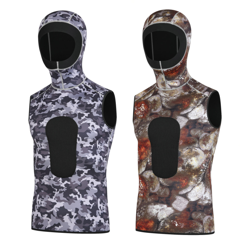 3 mm kamuflažni kapuljačasti ronilački wetsuit, unisex odrasli, održava toplinu