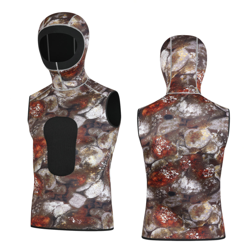 3 mm kamuflažni kapuljačasti ronilački wetsuit, unisex odrasli, održava toplinu