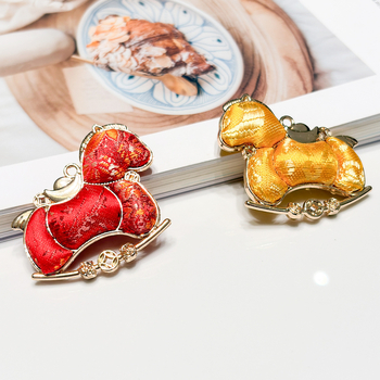 DIY fém kiegészítő részek varrással, ló motívum, kínai retro stílus