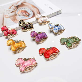 DIY fém kiegészítő részek varrással, ló motívum, kínai retro stílus