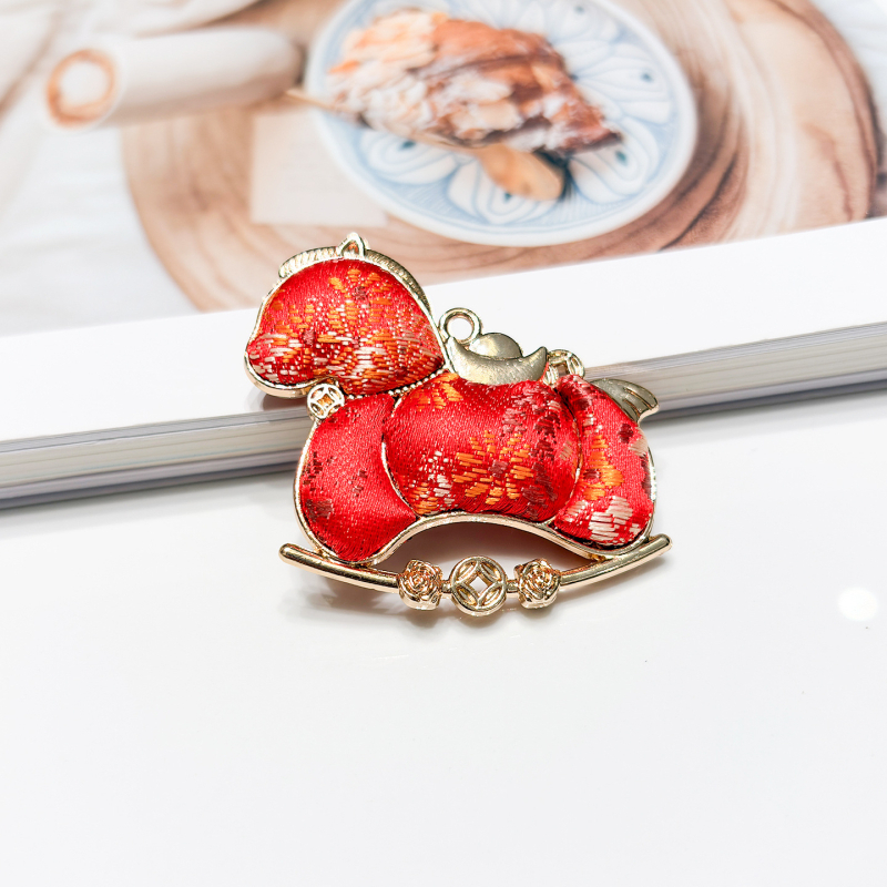 DIY fém kiegészítő részek varrással, ló motívum, kínai retro stílus