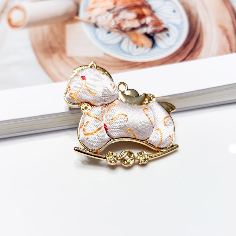 DIY fém kiegészítő részek varrással, ló motívum, kínai retro stílus