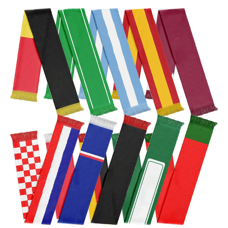 Șal de fan pentru fotbal, satin și logo personalizat (Tipărire logo disponibilă; Material satin; Brand: Jiahumei; Ciclul de producție: 7–15 zile)