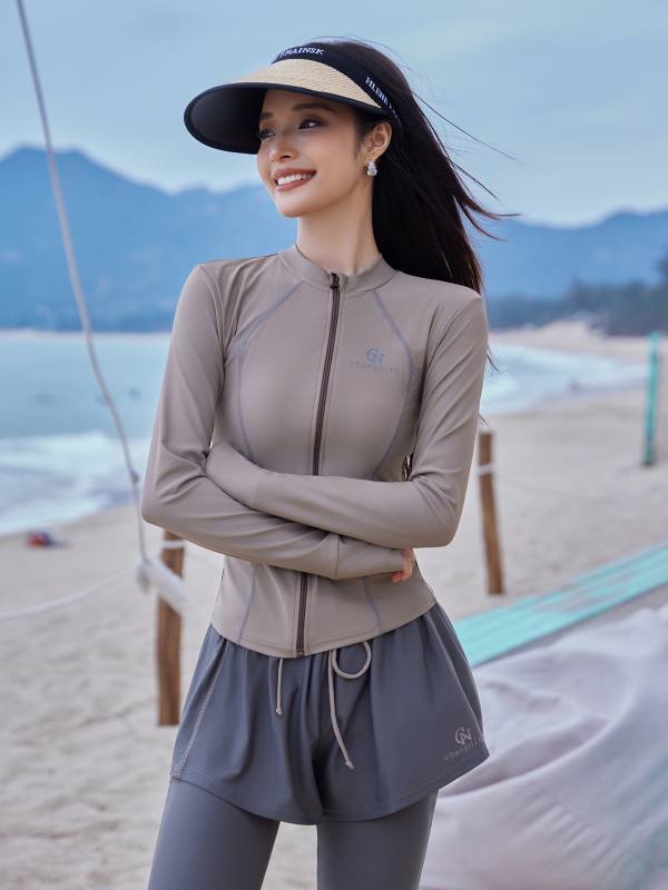 Női búvárfürdőruha, légáteresztő nylonból, UV-védelem, testformáló szabás, vízi sportokra (minden évszak)