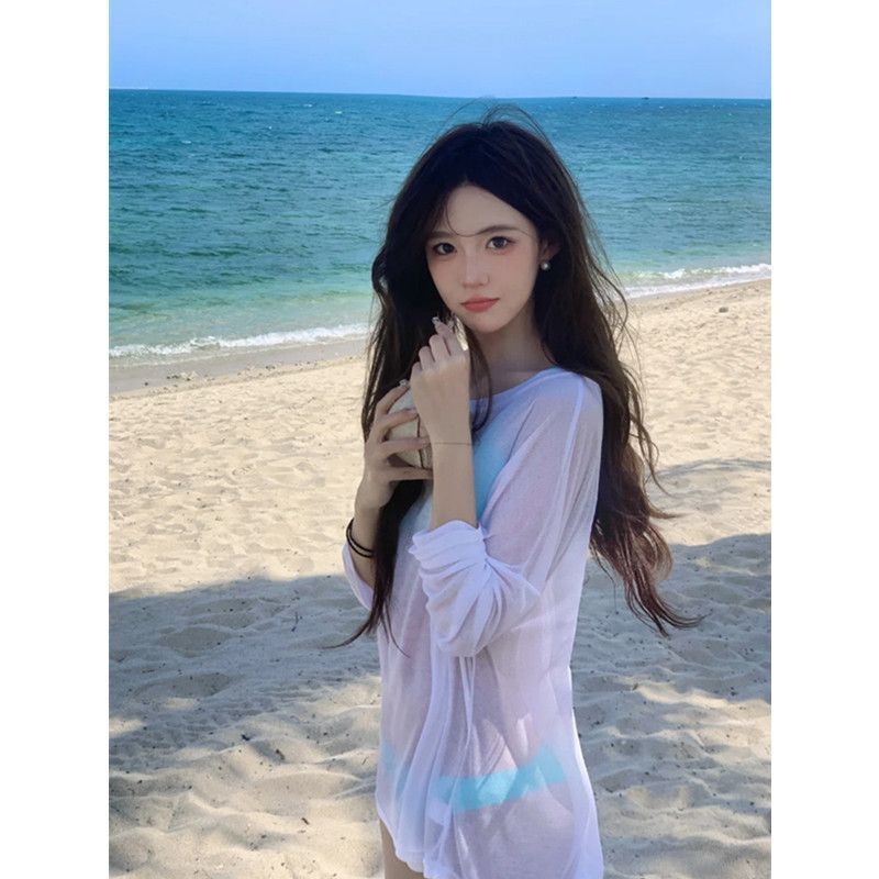 Top de costum de baie cu mâneci lungi, protecție solară pentru femei, cu burete la bust, țesătură 80% poliester, căptușeală poliester, model sexy