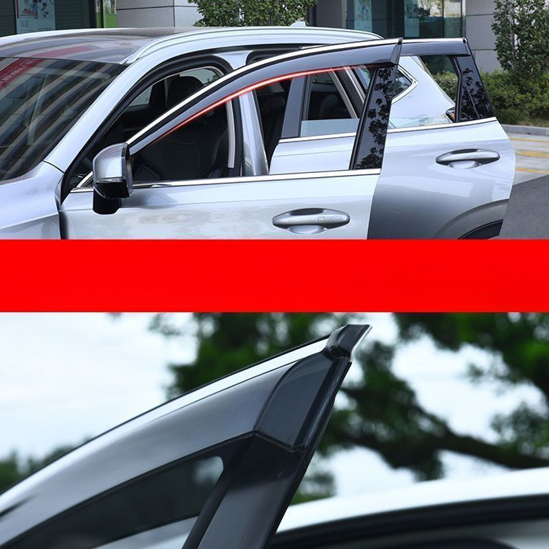 L6F Protecție ploaie pentru Nissan Tiida – rășină sintetică, sprânceană de geam