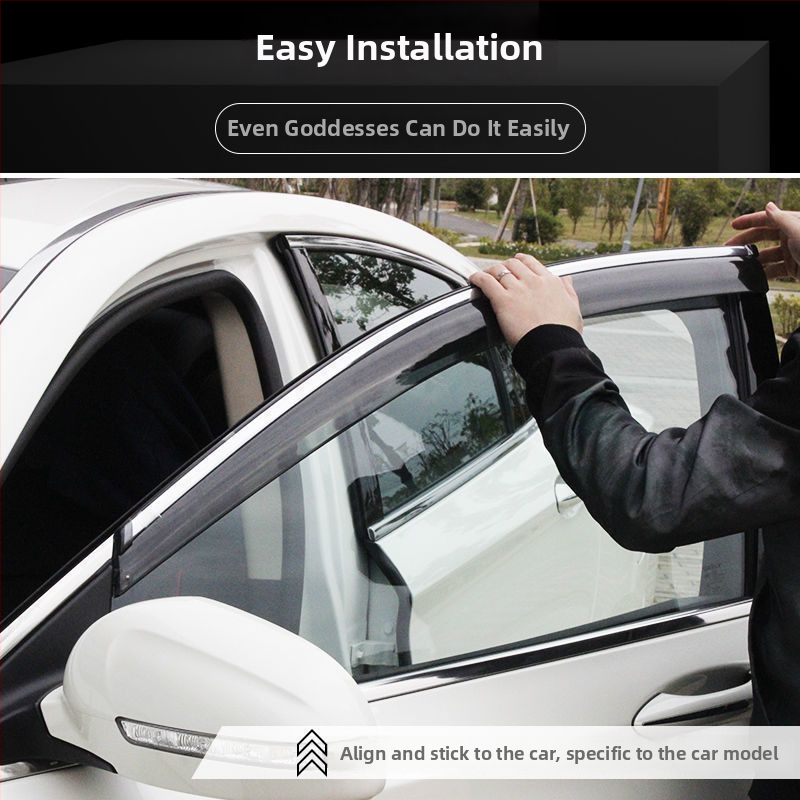 L6F Dažďový štít pre Nissan Tiida – syntetická živica, dažďová ozdoba okna