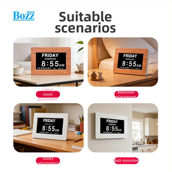 Ceas de birou cu afișaj LCD, alarmă, afișaj ziua săptămânii și a lunii, iluminare de fundal