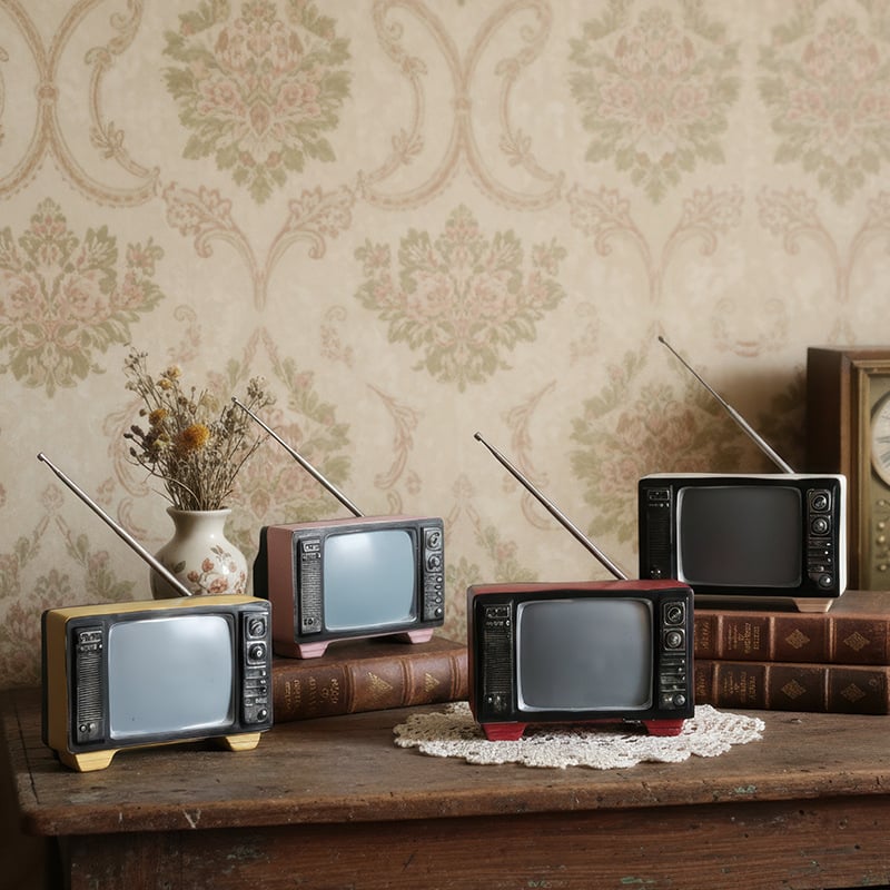 Ukras od smole u obliku radija, europski retro dizajn, za kućni dekor i rekvizite za fotografiranje