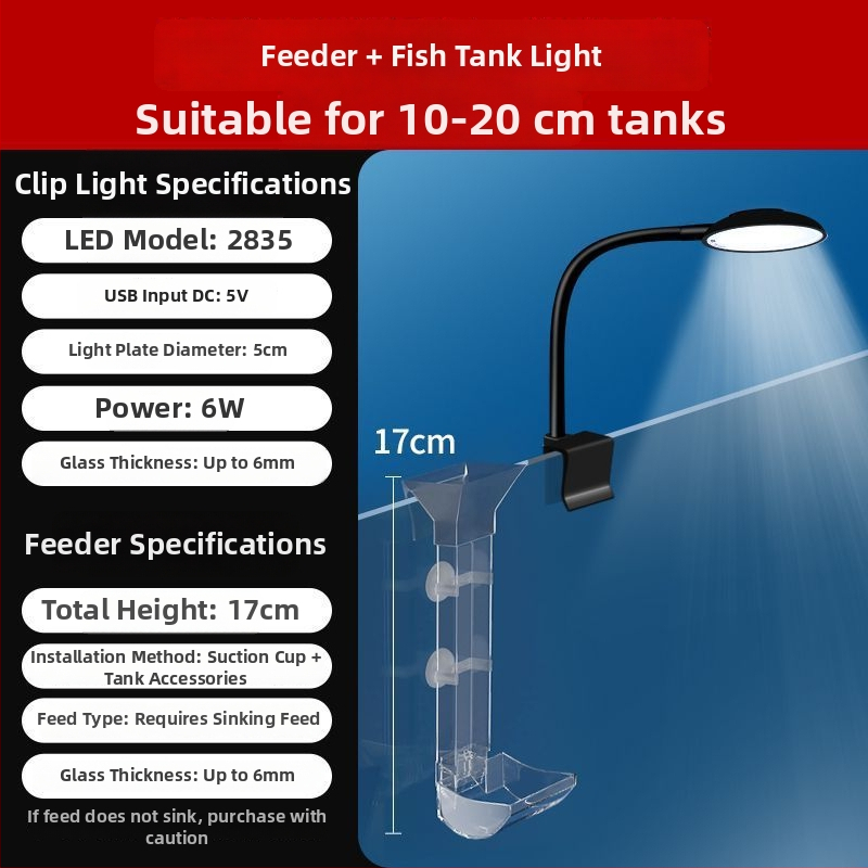 Klip lampa za akvarij za vodene biljke (stolna, visoka svjetlost)