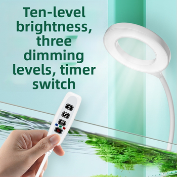 LED klipsa svjetlo za akvarij – plastično kućište, 5W/6W, USB napajanje, dodatno osvjetljenje