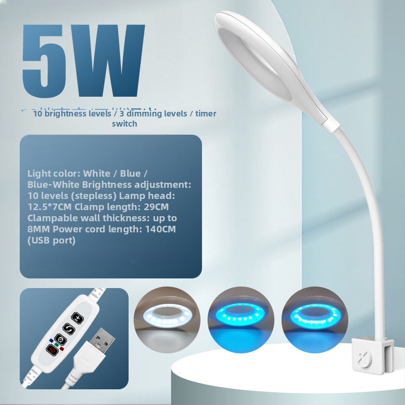 LED klipsa svjetlo za akvarij – plastično kućište, 5W/6W, USB napajanje, dodatno osvjetljenje