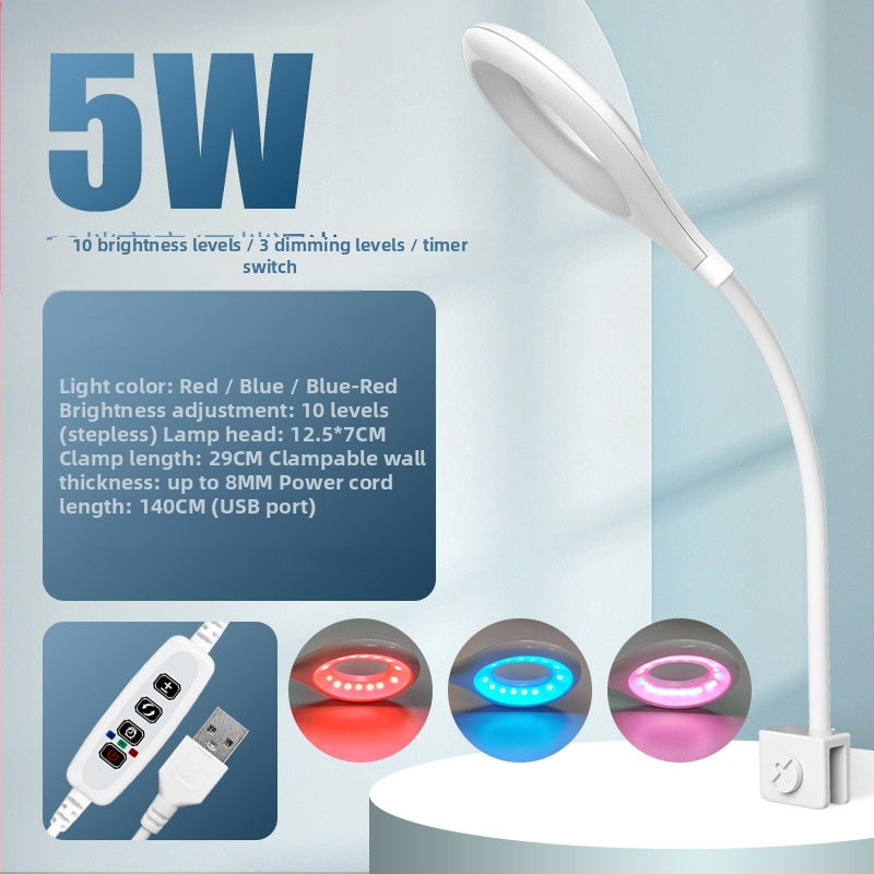 LED klipsa svjetlo za akvarij – plastično kućište, 5W/6W, USB napajanje, dodatno osvjetljenje