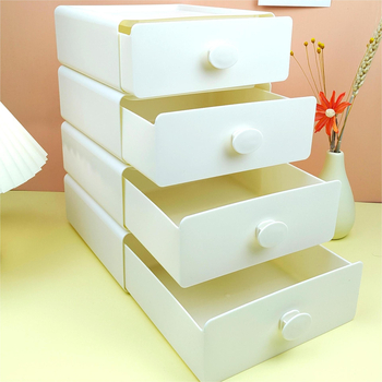 Kutija za stolnu organizaciju s ladicom — PP plastika, 100% novi materijal, organiziranje, moderan minimalistički stil