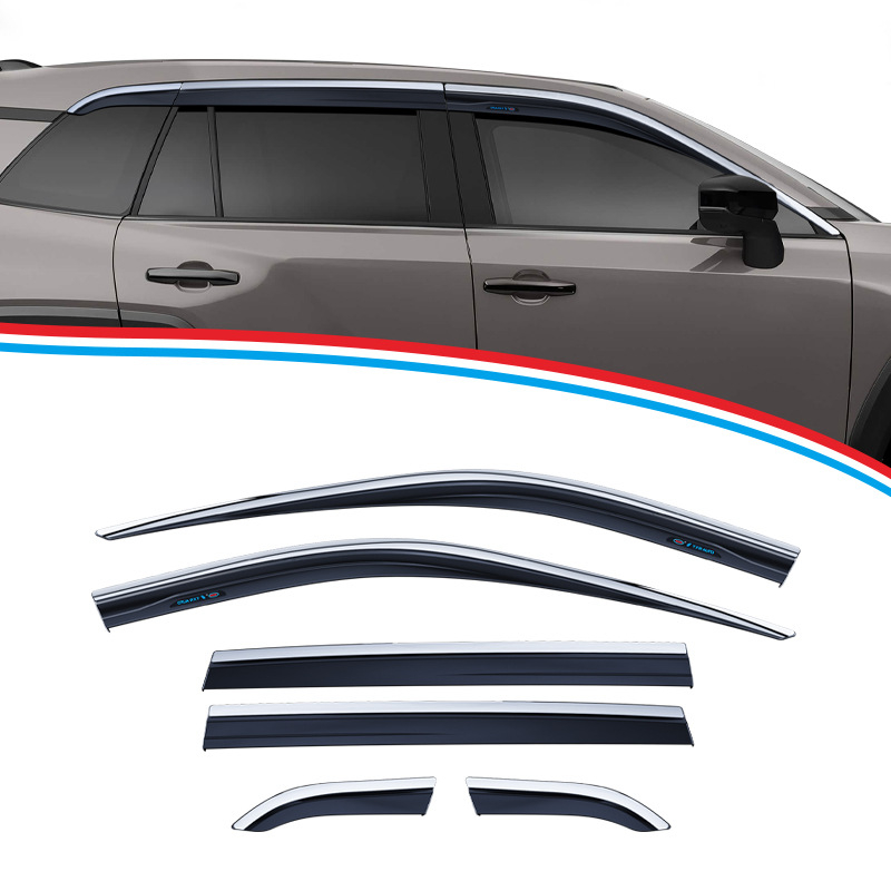 Автомобилен сенник за дъжд и слънце за Toyota RAV4 2025 – акрилен, лепилен монтаж за конкретен автомобил, комплект 6 бр.