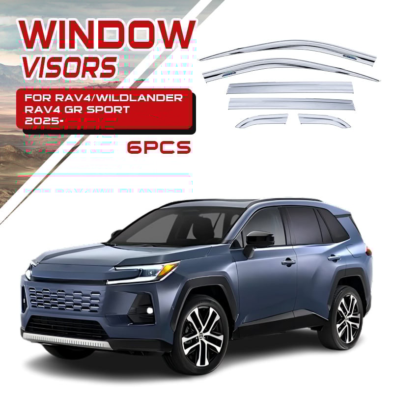 Автомобилен сенник за дъжд и слънце за Toyota RAV4 2025 – акрилен, лепилен монтаж за конкретен автомобил, комплект 6 бр.