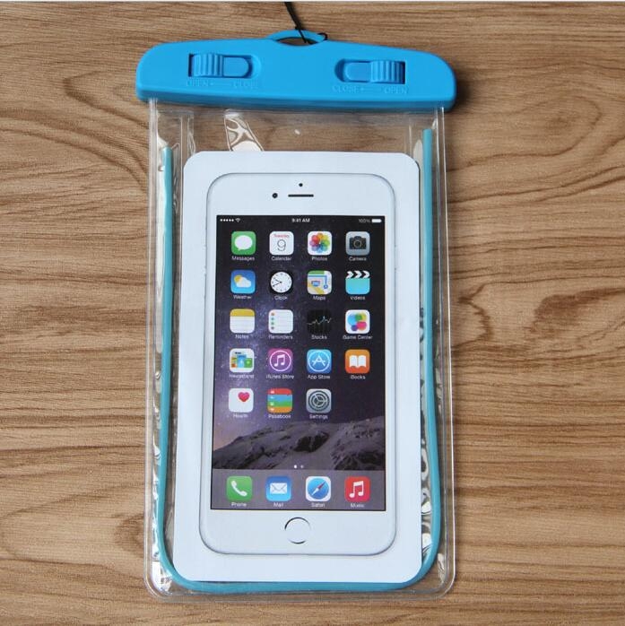 Husa impermeabilă pentru telefon - transparentă, luminoasă, PVC+ABS, stil caricatură, logo imprimat