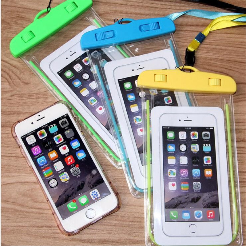 Husa impermeabilă pentru telefon - transparentă, luminoasă, PVC+ABS, stil caricatură, logo imprimat