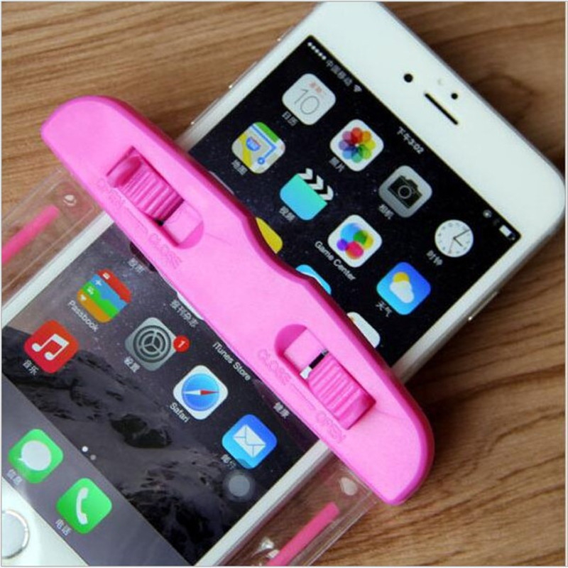 Husa impermeabilă pentru telefon - transparentă, luminoasă, PVC+ABS, stil caricatură, logo imprimat