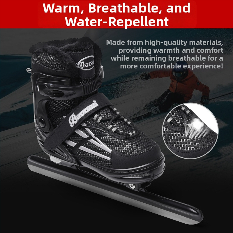 Ľadové korčule - Vrchná časť nylonovej sieťoviny, Čepeľ z nerezovej ocele, Podrážka z PE, Dĺžka čepele 50 cm, Značka Companion Wei