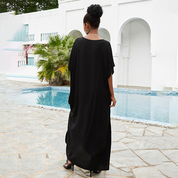 Šiveni rayon plažni cover-up haljina, duga haljina s pamukom podstavom, 230 g/m²