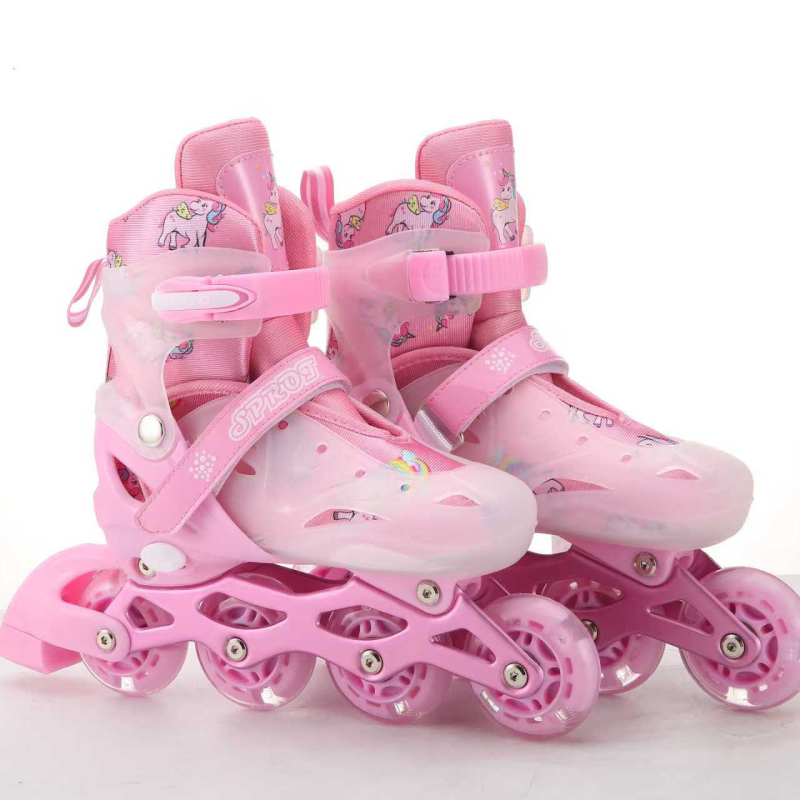 Unisex inline skates za početnike s kompletnom zaštitnom opremom, jednoredni kotači PU, Le Shang