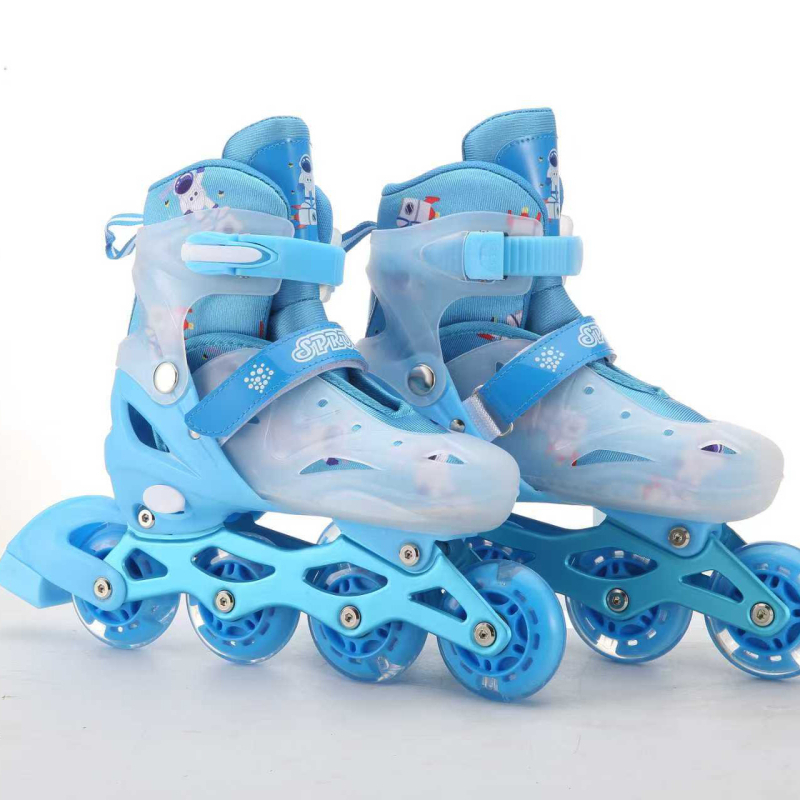 Unisex inline skates za početnike s kompletnom zaštitnom opremom, jednoredni kotači PU, Le Shang