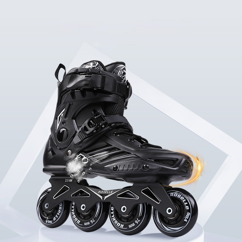 Inline rolne cipele - gornji dio od PP, kotači u jednom redu, PU kotači, univerzalna prilagodba, za početnike