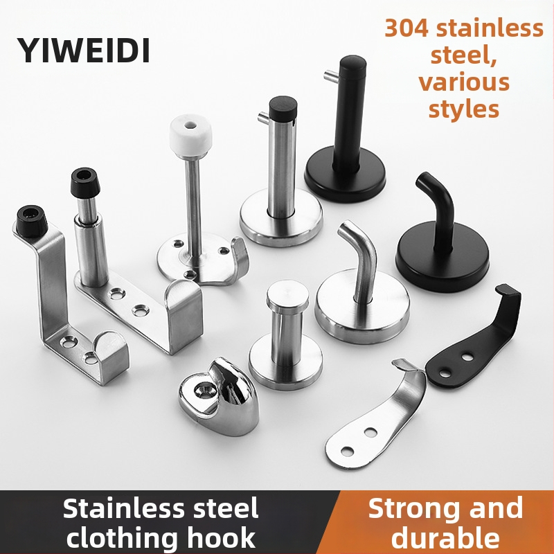 Vešiak na kabáty pre priečinku toalety, 304 nerezová oceľ, model 304, povrchová úprava: drôtovo vybrúsená, moderný minimalizmus