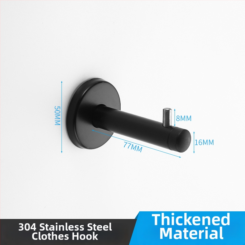 Vešiak na kabáty pre priečinku toalety, 304 nerezová oceľ, model 304, povrchová úprava: drôtovo vybrúsená, moderný minimalizmus