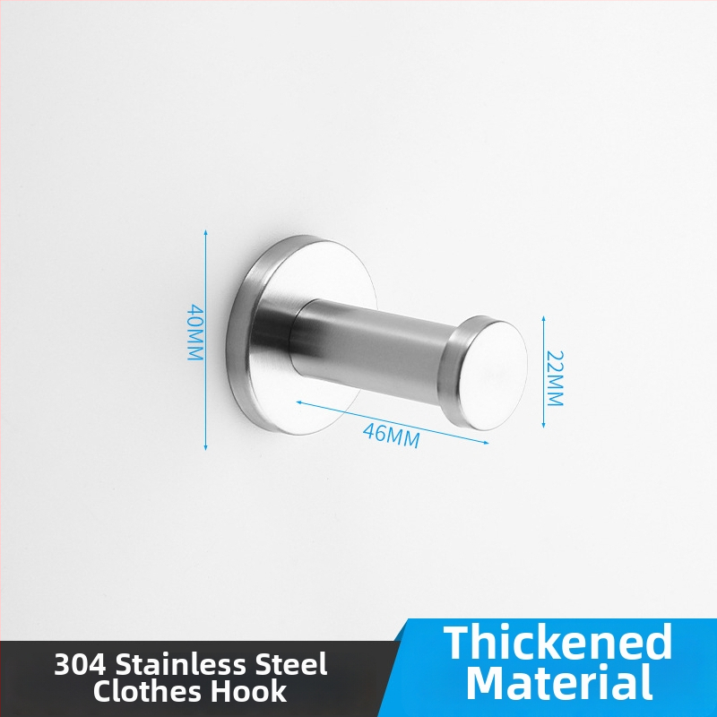 Vešiak na kabáty pre priečinku toalety, 304 nerezová oceľ, model 304, povrchová úprava: drôtovo vybrúsená, moderný minimalizmus