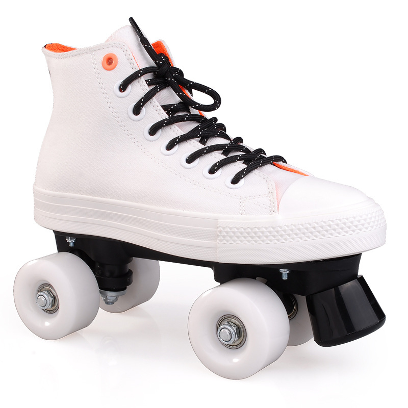 Unisex rolne cipele s platnenim gornjim dijelom, dvostruki red kotača, PU kotači